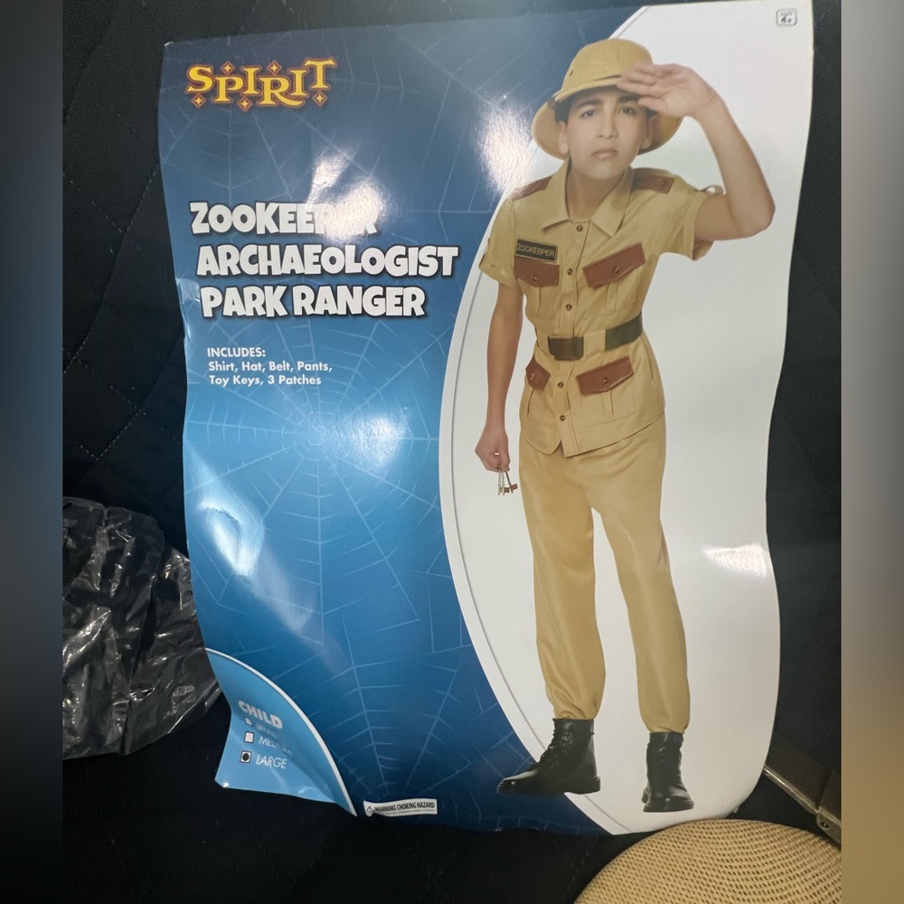 Spirit zookeeper, archaeologist, Park Ranger costume boy size large